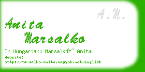 anita marsalko business card